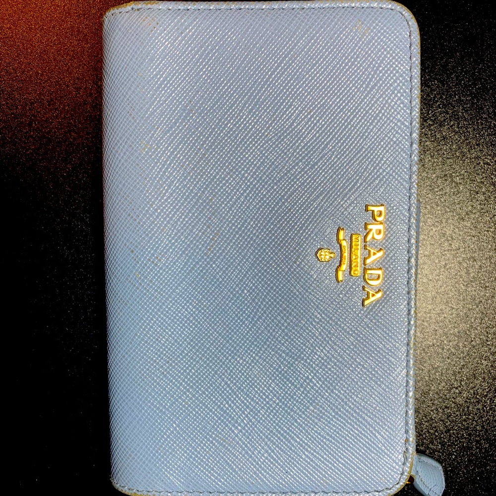 Authentic Light Blue Prada Wallet